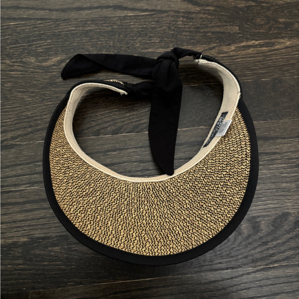 San Diego Hat Company Black and Tan Women's Sun Visor - Picture 4 of 4